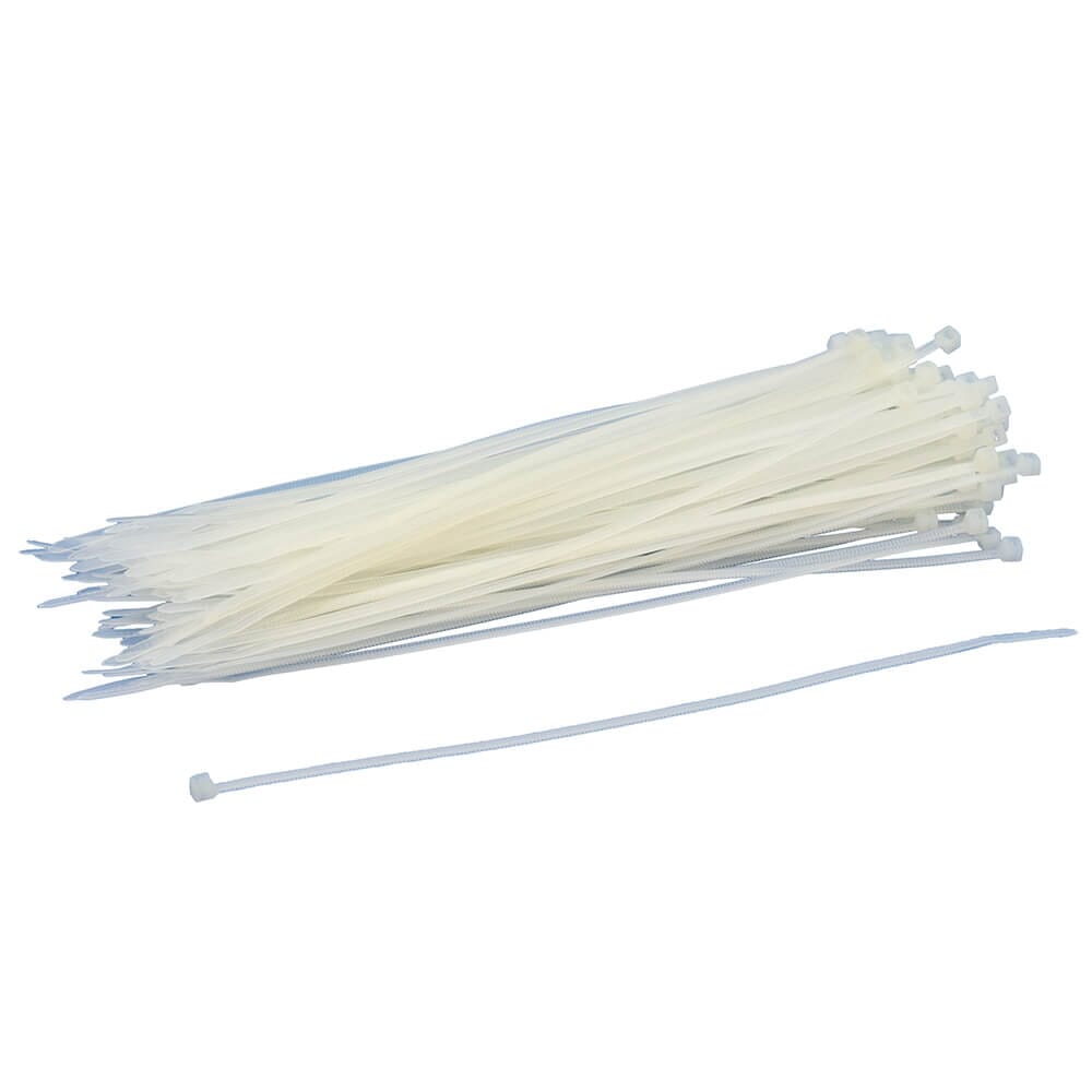Cable Ties Natural 200mm x 2.5mm 100 Pack, 080-165-010