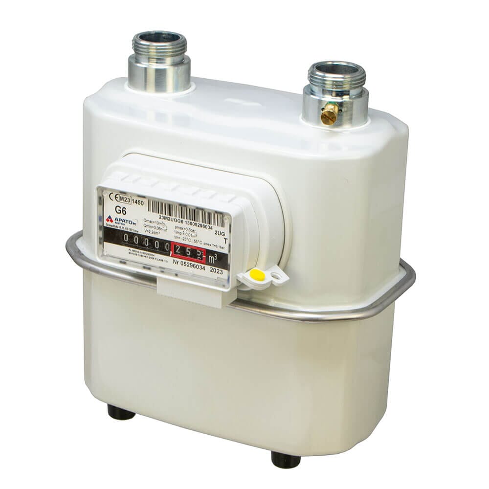 G6 Diaphragm Gas Meter 6 m³/h - 130mm Centres, 2207