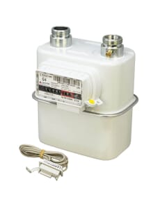 G4 Diaphragm Gas Meter with Pulse Plug & Lead - 110mm Centres