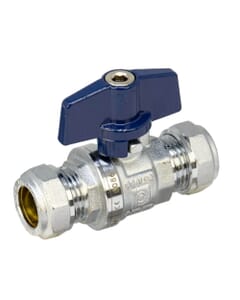 Pegler PB300T 15mm Full Bore Tee Ball Valve with Blue Handle
