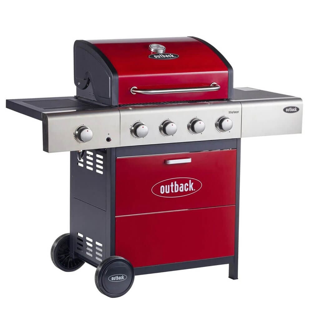 Outback Meteor Red 4 Burner Gas BBQ 370698