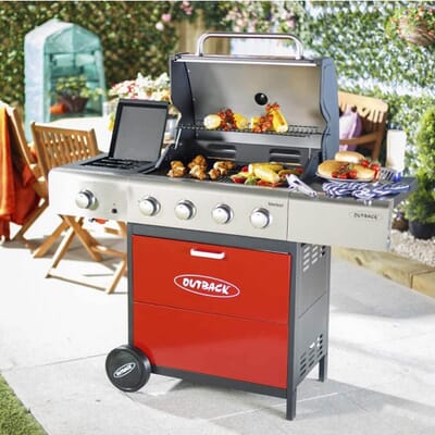 Gas Barbecue Outback Meteor Bbq Outback Meteor Red Burner Gas BBQ