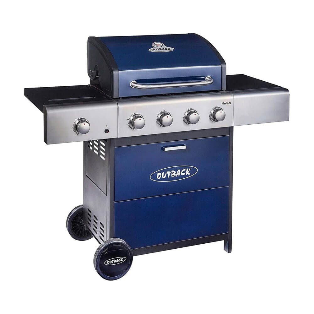 Outback Meteor Blue 4 Burner Gas BBQ 370699