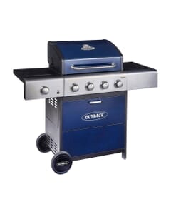 Outback Meteor Blue 4 Burner Gas BBQ 370699