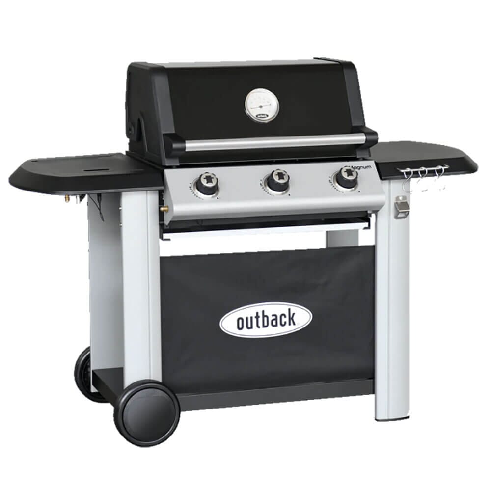 Outback Magnum 3 Burner Hybrid Gas BBQ, Outback BBQ, Gas BBQ, Hooded BBQ, Magnum, 370697