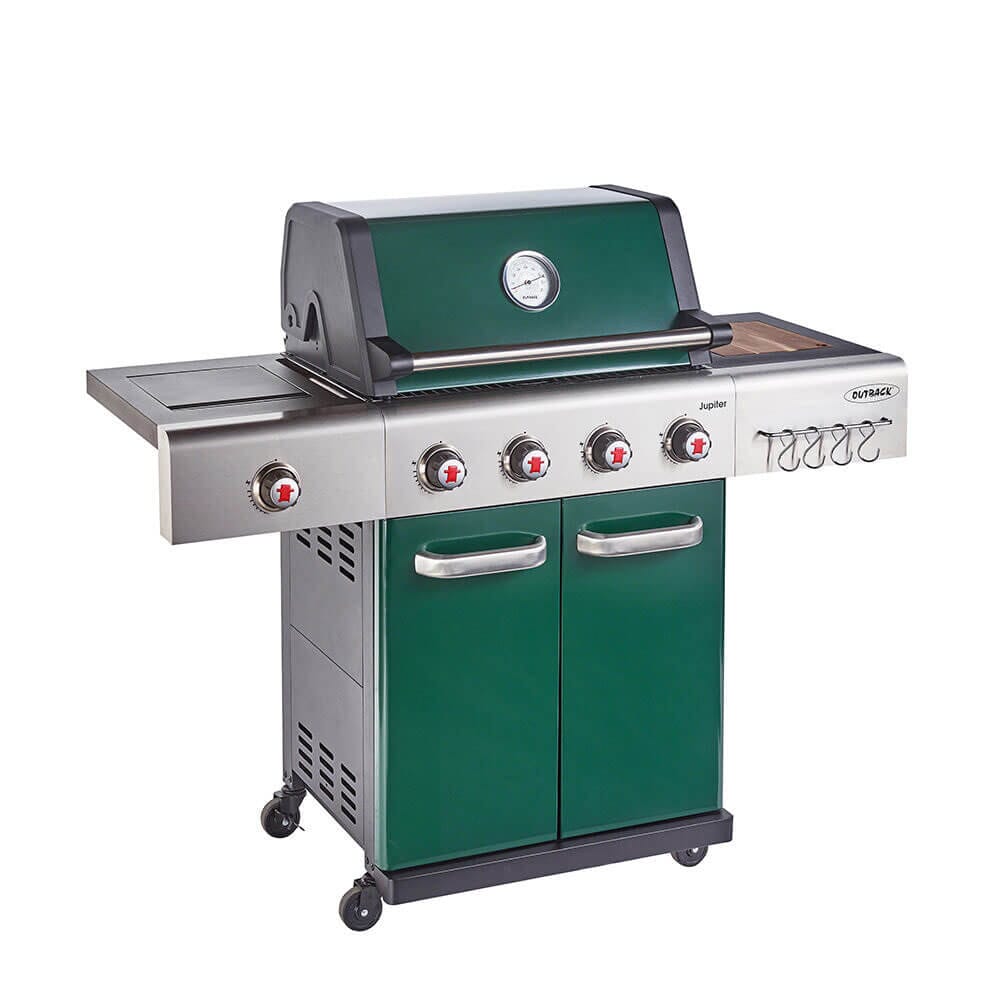 Outback Jupiter Green 4 Burner Gas BBQ, 370765