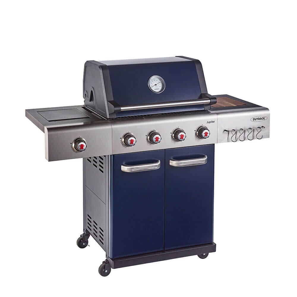 Outback Jupiter Blue 4 Burner Gas BBQ, 370766