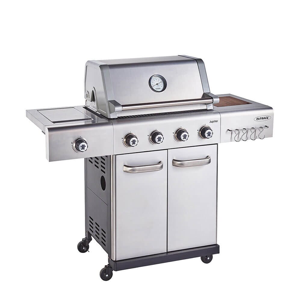 Outback Jupiter 4 Burner Hybrid Stainless Steel Gas BBQ, 370767