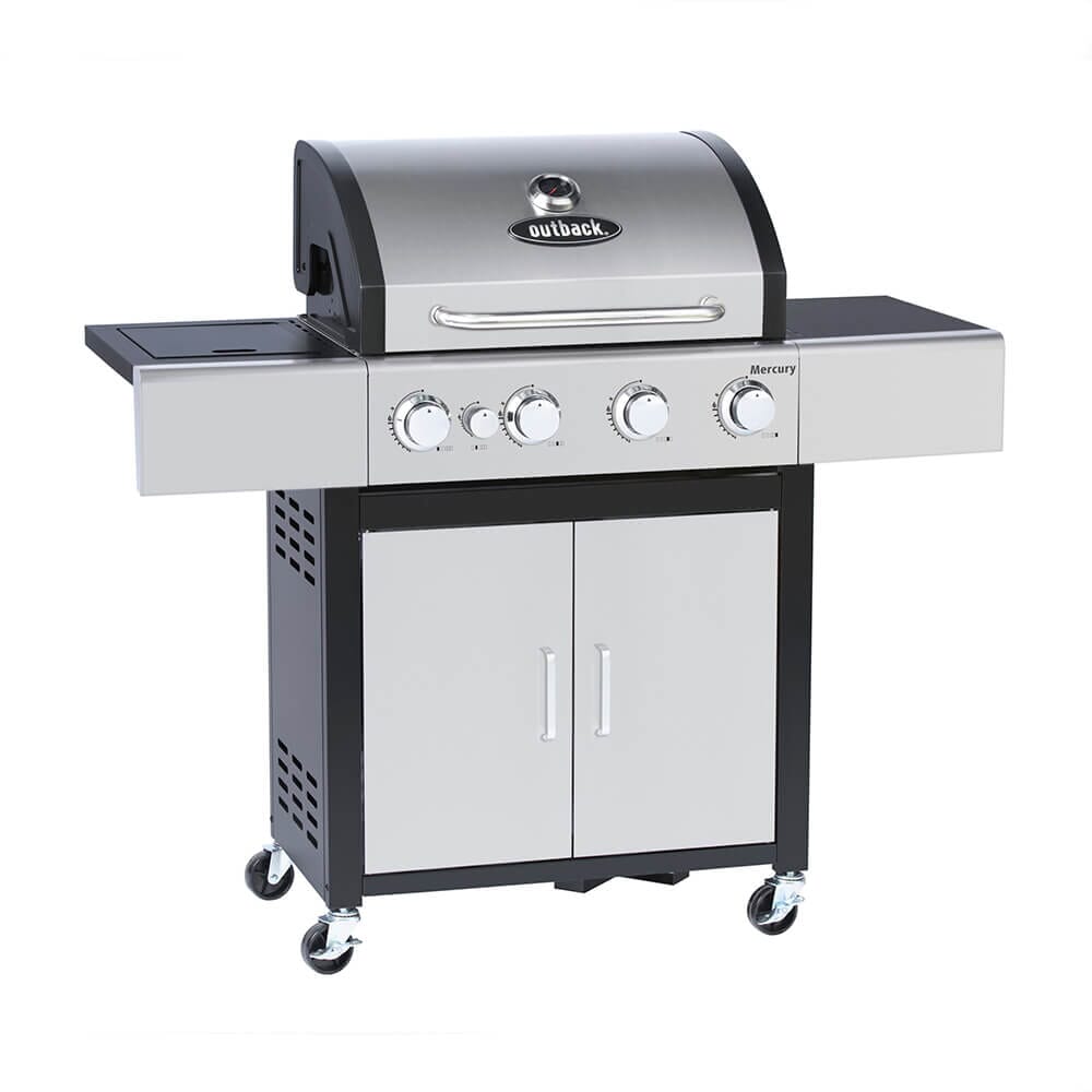 Outback Mercury 4 Burner Gas BBQ – Stainless Steel, 371151