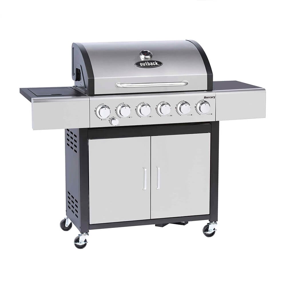 Outback Mercury 6 Burner Gas BBQ – Stainless Steel, 371152