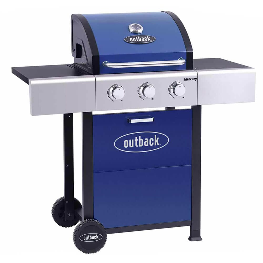 Outback Mercury 3 Burner Gas BBQ – Blue, 371168