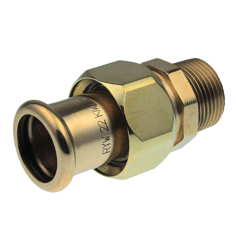 Pegler Yorkshire VSH Xpress Water Union Connector - 22mm x 1" Bsp M, 38816
