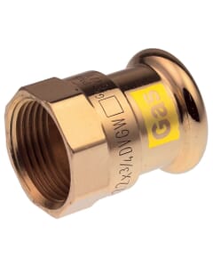 Pegler Yorkshire VSH Xpress Gas Female Coupling - 15mm x 1/2" Bsp Female, 39720