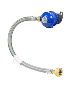 Cavagna Marine 30mbar Bulkhead Butane/Propane Gas Regulator Kit - S/S Hose, 42.490.1099K2