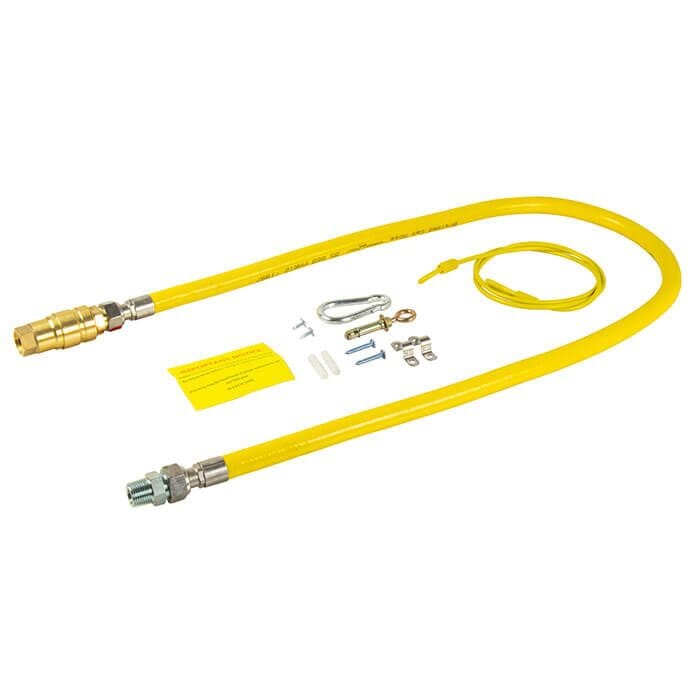 Connect2Gas QR 3/4" x 1000mm Braided Gas Catering Hose, 75C2G100