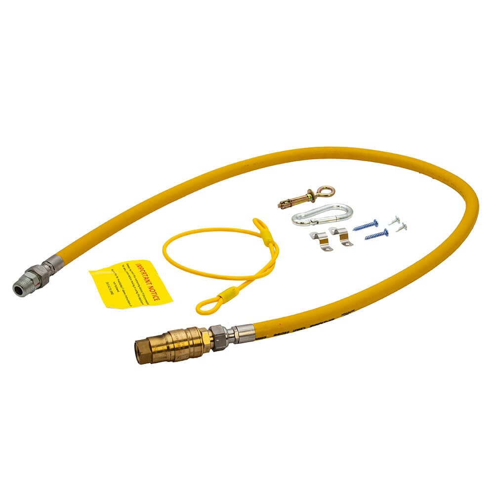 Connect2Gas QR Braided Gas Hose for Catering - 1/2" x 1500mm, 50C2G150