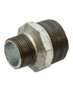 Galvanised Iron Reducing Hex Nipple – 2" x 1.1/4" M x M, 5517