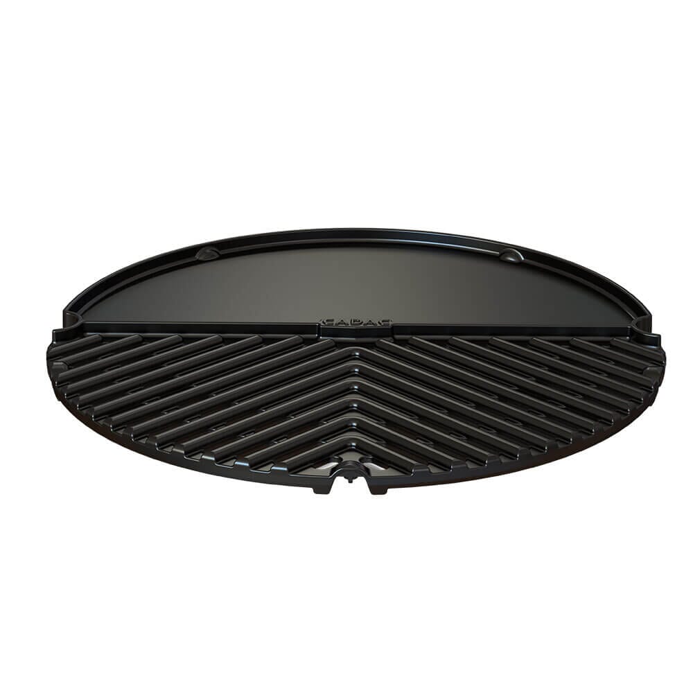 Cadac BBQ 2 Plancha 40 - Ceramic Half Ribbed & Flat Plate, 5610-200