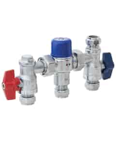 Pegler PEG402UAX 15mm Thermostatic Mixing Valve TMV2/3 - with Valves, 5A1405