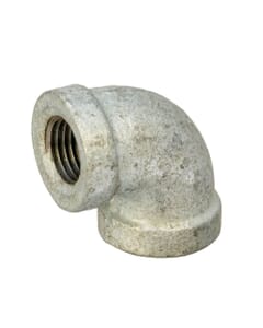 Galvanised Iron 90° Elbow – 1/4" Female x Female, 6000