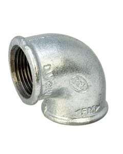 Galvanised Iron 90° Elbow – 1" Female x Female, 6004