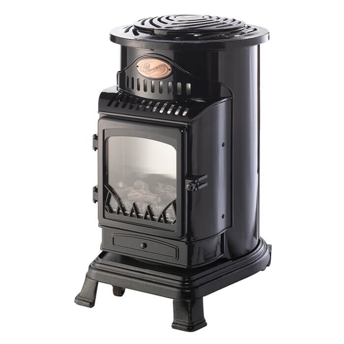 Calor Gas 3kW Gloss Black Provence Portable Gas Heater, 600419