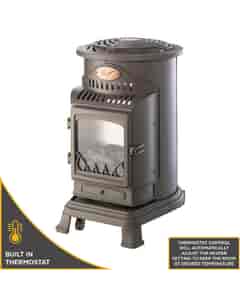 Calor Gas 3kW Honey Glow Brown Provence Deluxe Portable Gas Heater with Thermostat, 600465TM