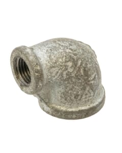 Galvanised Iron 90° Reducing Elbow – 1/2" x 1/4" F x F, 6009