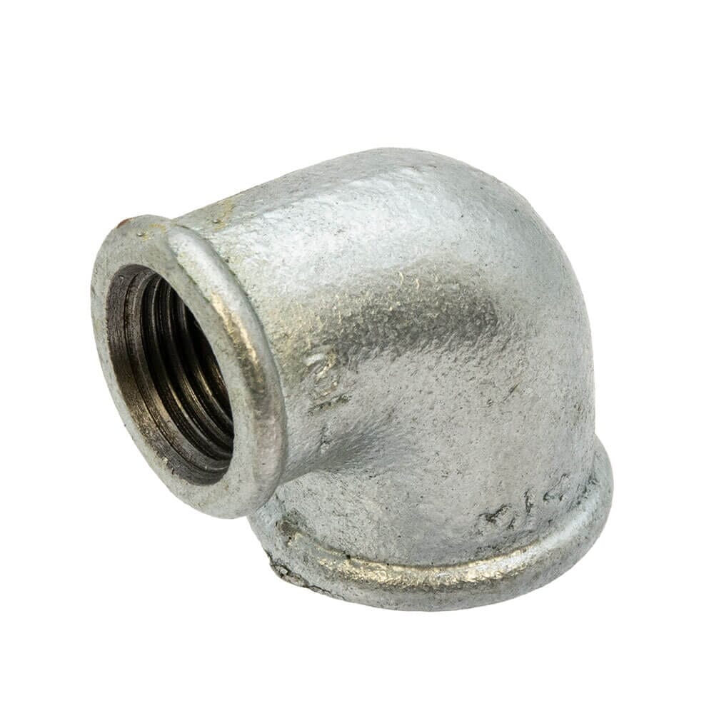 Galvanised Iron 90° Reducing Elbow – 3/4" x 1/2" F x F
