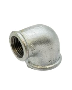 Galvanised Iron 90° Reducing Elbow – 3/4" x 1/2" F x F