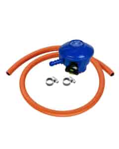 Calor 21mm Low-Pressure Butane Clip-On Gas Regulator & Hose Kit, 601225KIT1