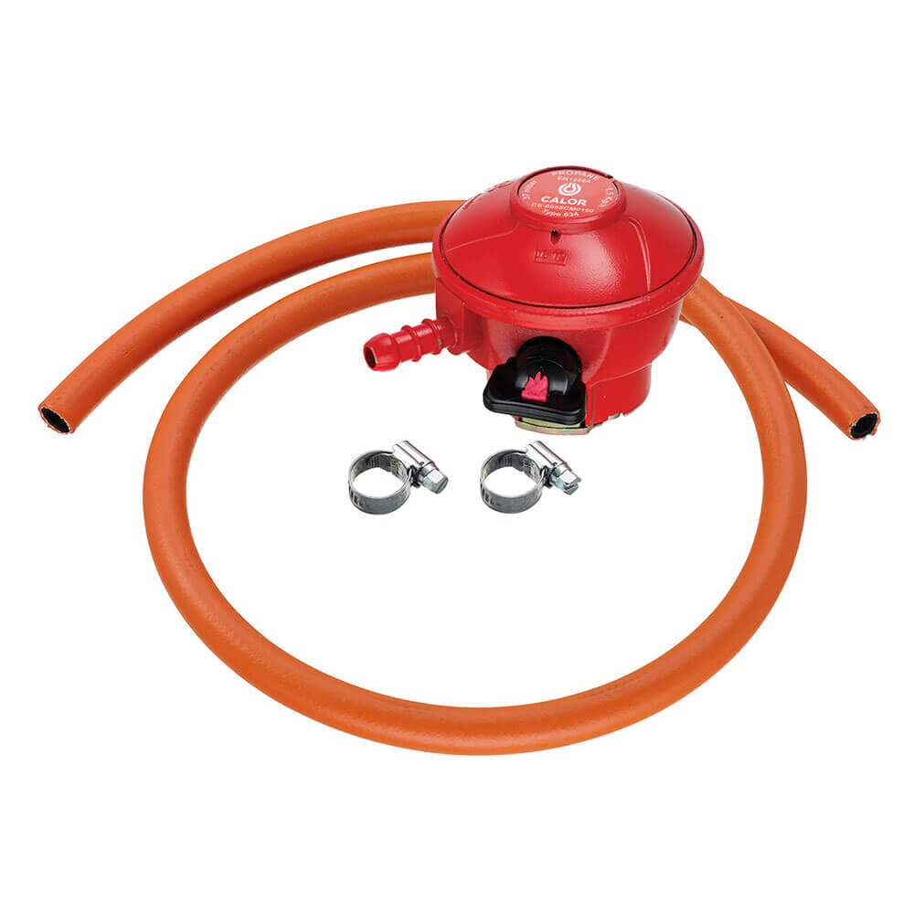 Calor 27mm Propane Clip-On Regulator Kit – 2m Hose & Clips, 601228KIT