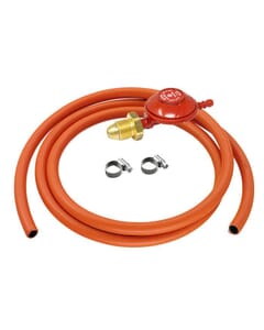 Calor 37mbar Low-Pressure Propane Screw-On Gas Regulator & 2m Hose & Clips Kit, 601229KIT2