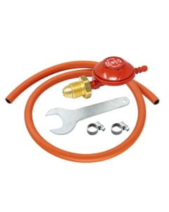 Calor 37mbar Propane Screw-On Regulator Kit – Spanner, 1m Hose & Clips, 601229KIT3