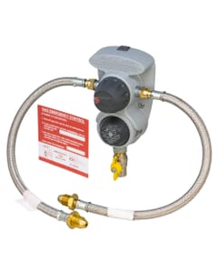 Calor Auto Changeover LPG Regulator with Galv. Pigtails & OPSO, 601295G