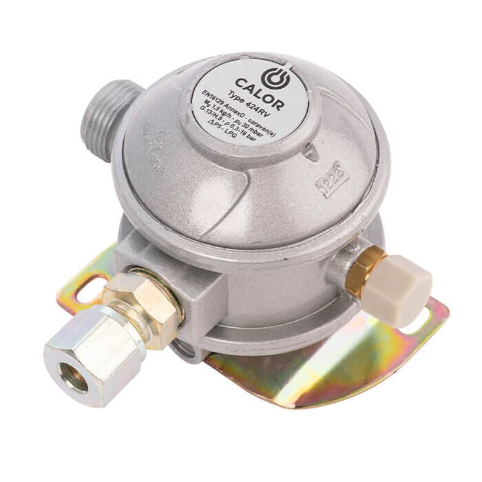 Calor 8mm Angled 30mbar Caravan Gas Regulator, 603015