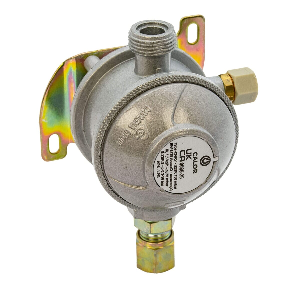 Cavagna 30mbar Caravan & Motorhome Gas Regulator 8mm - Straight