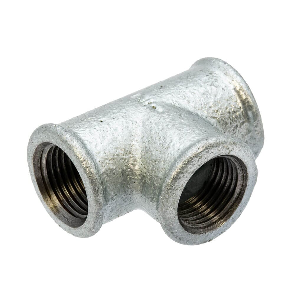 Galvanised Iron Equal Tee – 1/2" F x F x F, 6037