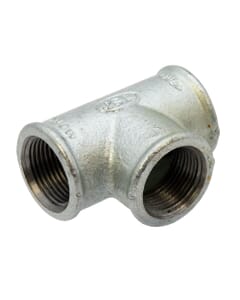 Galvanised Iron Equal Tee – 3/4" F x F x F, 6038