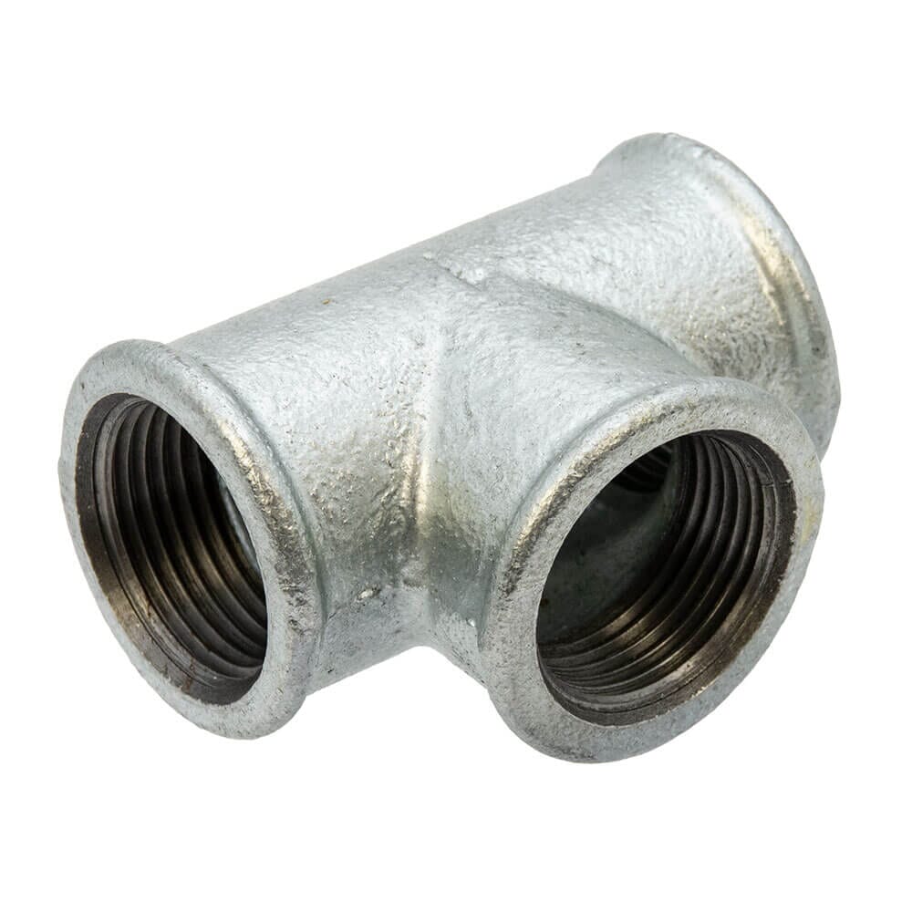 Galvanised Iron Equal Tee – 1" F x F x F, 6039