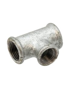 Galvanised Iron Reducing Branch Tee – 1/2" x 3/8" Female, 6043