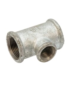 Galvanised Iron Reducing Branch Tee – 3/4" x 3/8" Female, 6044