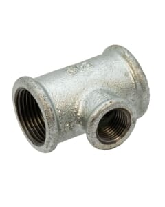 Galvanised Iron Reducing Branch Tee – 1" x 1/2" Female