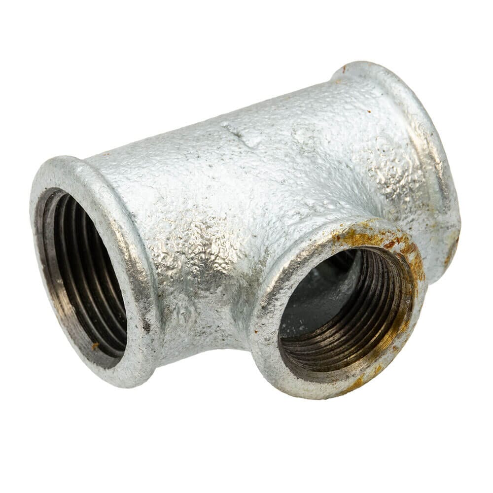 Galvanised Iron Reducing Branch Tee – 1" x 3/4" Female, 6047
