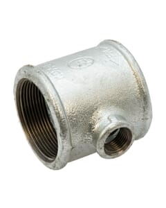 Galvanised Iron Reducing Branch Tee – 2" x 1/2" Female, 6055