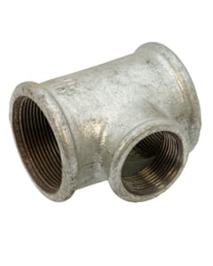 Galvanised Iron Reducing Branch Tee – 2" x 1.1/4" Female, 6058