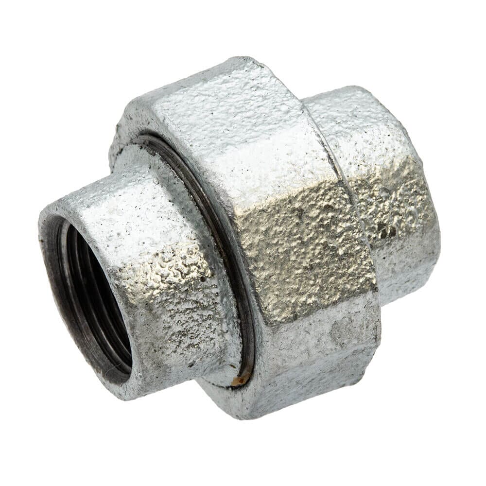 Galvanised Iron Equal Union - 1" F x F, 6081