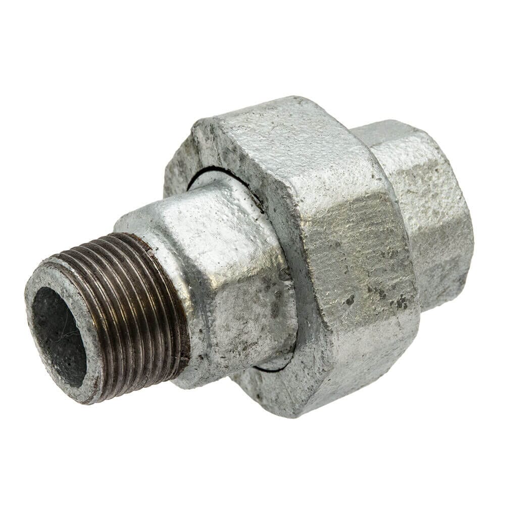 Galvanised Iron Equal Union - 3/4" M x F, 6088