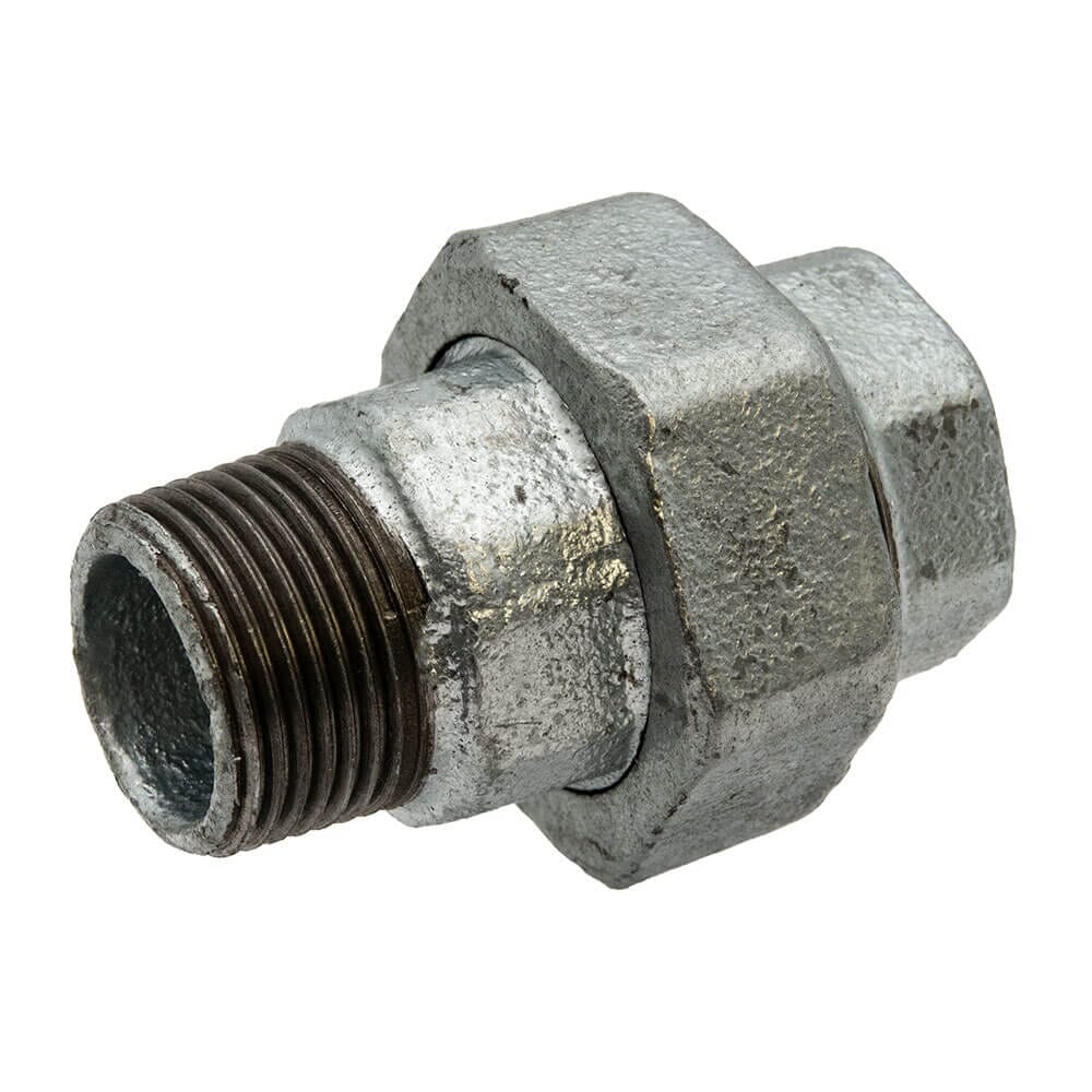 Galvanised Iron Equal Union - 1" M x F, 6089