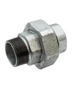 Galvanised Iron Equal Union - 1.1/2" M x F, 6091